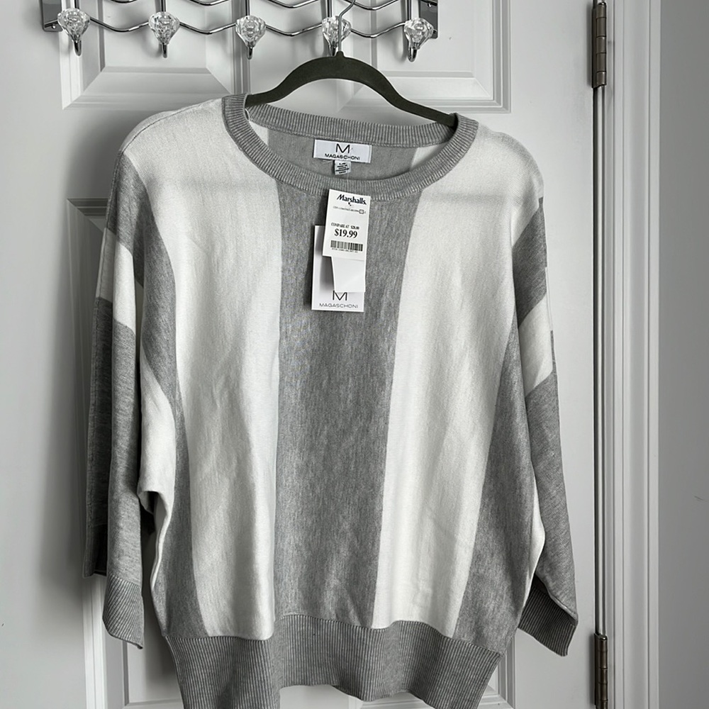 NWT Magaschoni Striped Top
